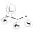 Bright Choice Rail Set 1-Phasen L 1,5 x 1,5 Meter Schwarz | incl. Abschlusskappe, Stromanschluss und L -Verbinder